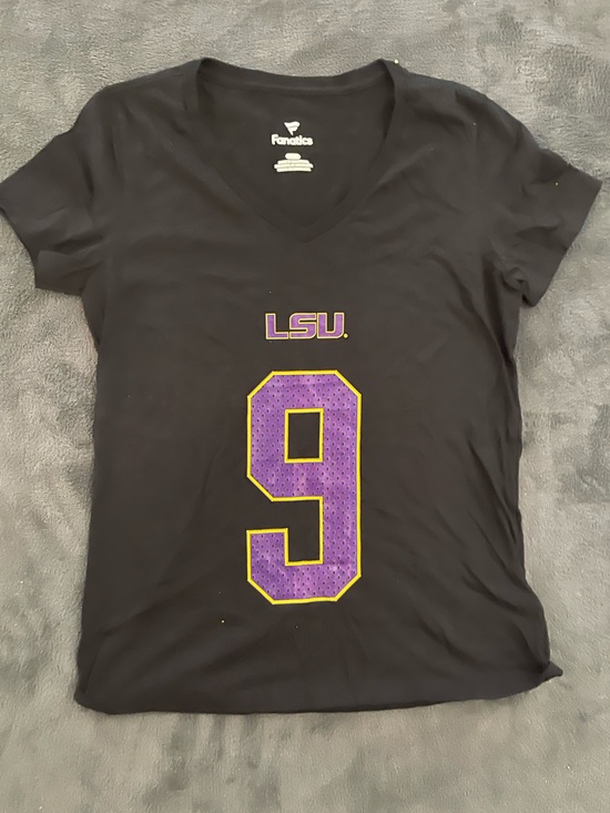 Fanatics Tops - New Fanatics Women's LSU Tigers Shirt Size Small Joe Burrow Jersey Tee #9 NWT